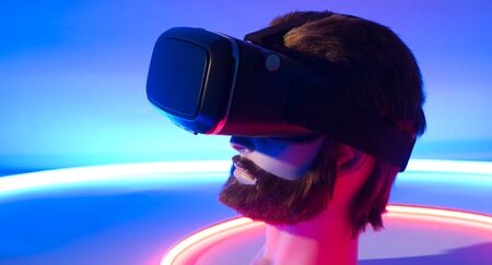 Smartphone VR 360 3D glasses new technologyの写真素材