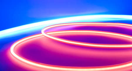 Neon colorful lightsの写真素材