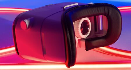 VR goggles mobile virtual realityの写真素材
