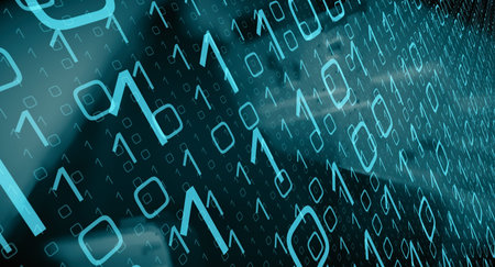 Computer communication binary code background