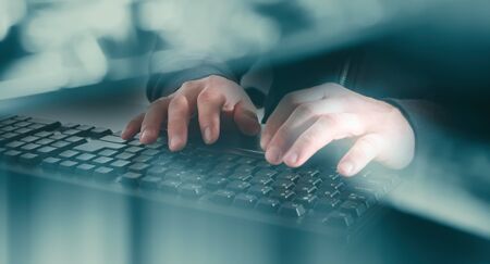 Hacker attack on bankの写真素材