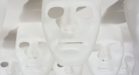 Theatrical scary masksの写真素材