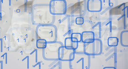Computer bug background conceptの写真素材