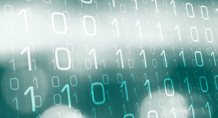 Numbers zero one binary communicationの写真素材