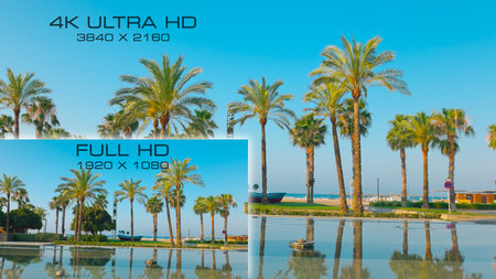 Compare new digital video standard 4K Ultra HD vs Full HD