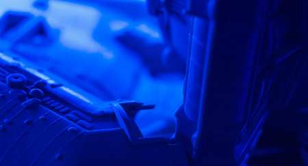 Science fiction abstract dark blue conception