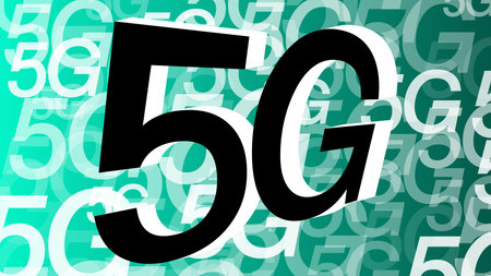 Mobile telecommunications innovation 5G network symbol