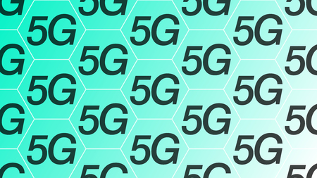High data rate 5G network, vector symbol conceptionのイラスト素材