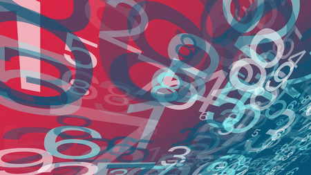 Abstract digital chaos, vector big data digitsのイラスト素材