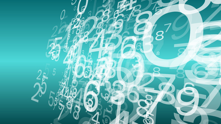 Computer cloud data storage, random numbers vector illustrationのイラスト素材