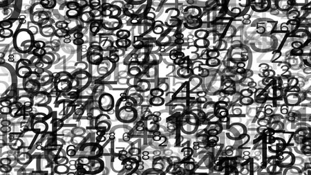 Artificial intelligence abstract numbersのイラスト素材