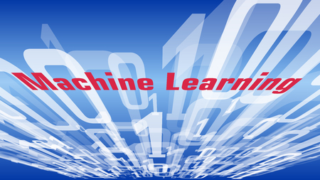 Analytics data machine learning vector abstract illustration, abstraction binary code digitsのイラスト素材