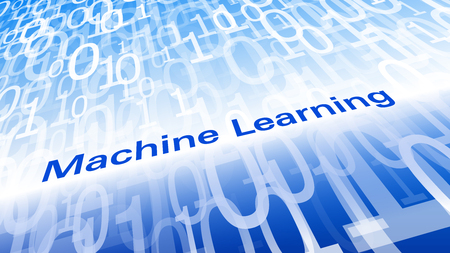 Machine learning big data analytics, binary computer digitsのイラスト素材