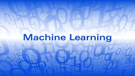 Creative illustration machine learning, computer code zero one digitsのイラスト素材