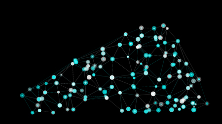 Signal processing visual structure geometric vector artのイラスト素材