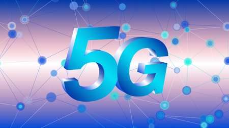 Global technology connection 5G network 3d symbol ideaのイラスト素材