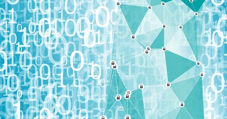 Cybersecurity big data art conceptのイラスト素材