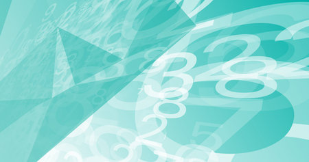 Artificial intelligence creative geometrical concept with random numbersのイラスト素材