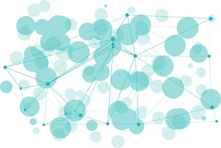 Innovation geometric network dots pattern, connected abstract wiresのイラスト素材