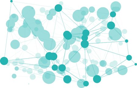 Connections dots vector concept, triangular network abstract geometricのイラスト素材