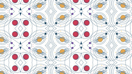 Seamless pattern with abstract geometric ornament. Repeating sample figure and line. For fashion...