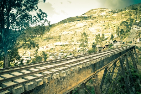 Old Railway Bridge color processedの写真素材