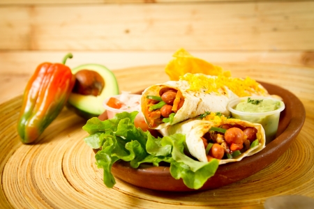 traditional mexican food close up studio shotの写真素材