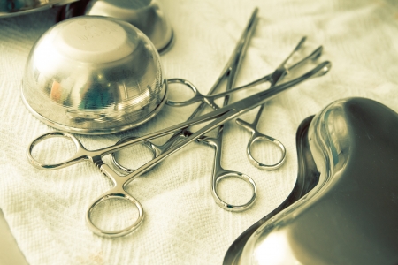 surgical instruments in operation room の写真素材