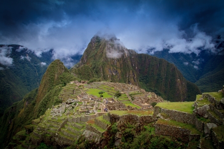 Ancient inca lost city of Machu Picchu, Peruの写真素材
