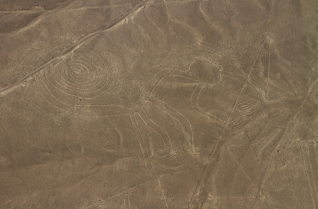 Nazca Lines, Aerial View, Peruの写真素材