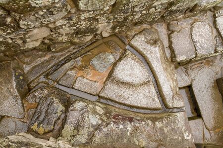 Watering system in the ancient Machu Picchu, Peruの写真素材