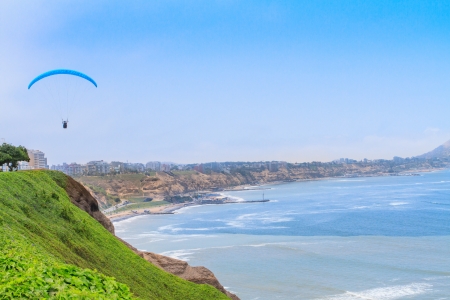 View of Miraflores Park, Lima - Peruの写真素材