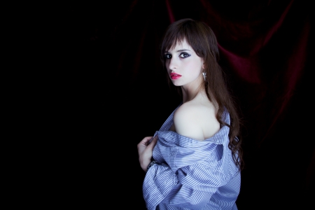 STOP Violence With Women, Scared white womanの写真素材