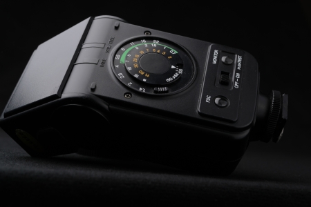 Macro shot of a flash control system of a cameraの写真素材