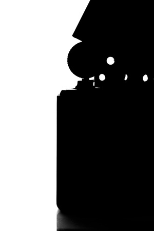 silhouette of a cigarette lighterの写真素材