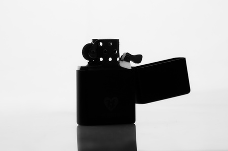 silhouette of a cigarette lighterの写真素材