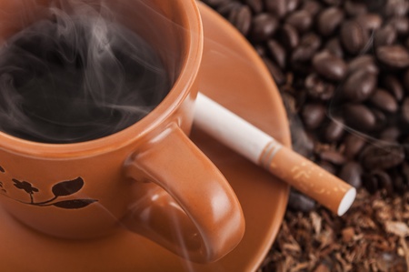 Coffee and cigaretteの写真素材