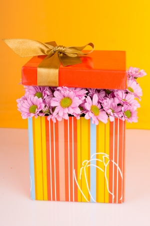 Mother s Day Concept with colorful flowers の写真素材