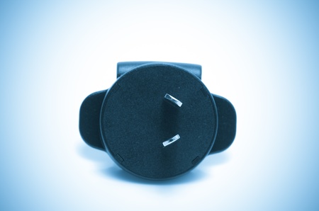 adapter plug, blue tone processの写真素材
