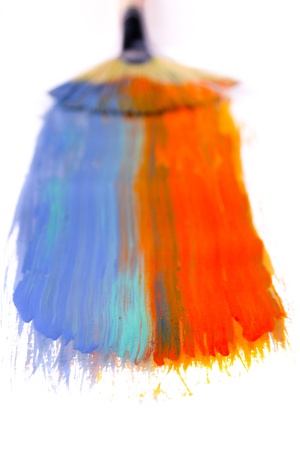 painting brush multicolorの写真素材