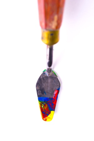 Artistic equipment  paint, spatula の写真素材