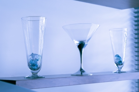 Blue cocktail  glasses の写真素材