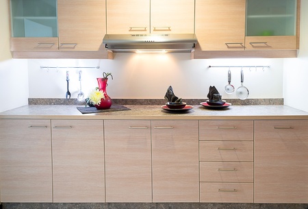 Modern kitchen at homeの写真素材