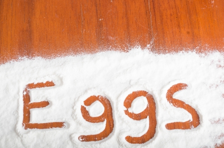 Eggs sign, Flour Artworの写真素材