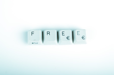 free word written with computer buttonsの写真素材