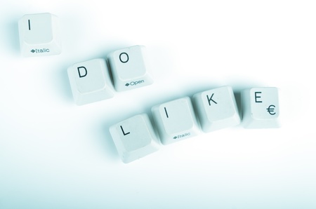 Do like word written with computer buttonsの写真素材