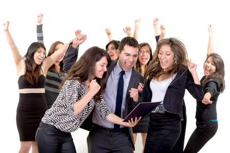 Large group of happy business people  Success の写真素材