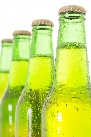 Row of beer bottlesの写真素材