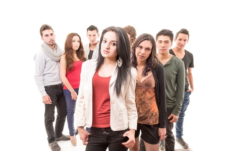 Group of worried people seriousの写真素材