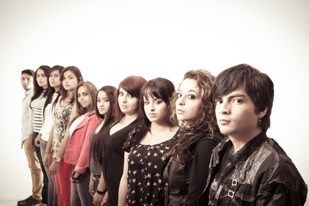 Group of worried people seriousの写真素材